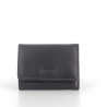 Portefeuille en Cuir Noir Anti-RFID Petit Format Wylson